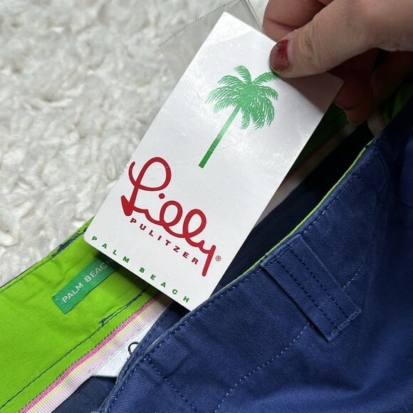 Vintage Lilly Pulitzer Navy Cropped Trouser Palm Beach Fit Coastal Grandma - Picture 5 of 10